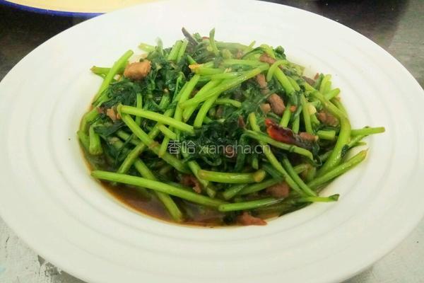 茼蒿炒肉丝的做法图解7
