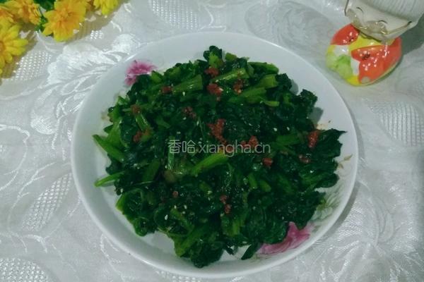 辣椒油拌菠菜的做法图解4