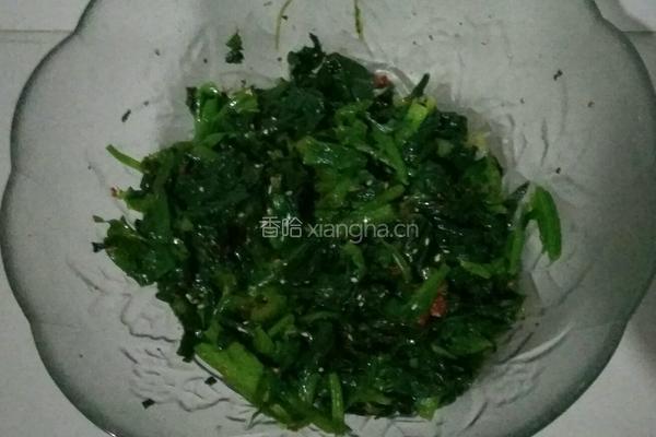 辣椒油拌菠菜的做法图解3