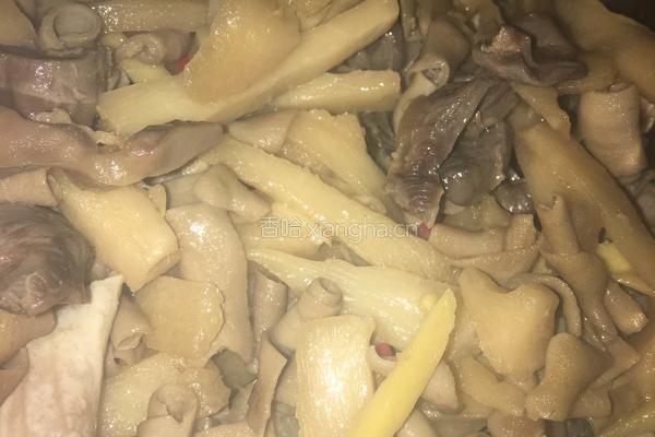 酸笋炒鸡杂的做法图解8