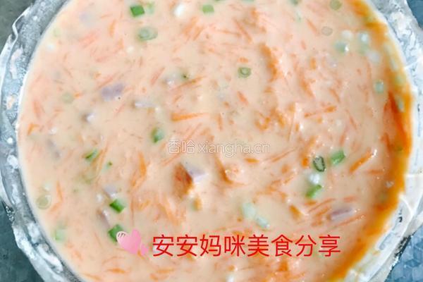红萝卜鸡蛋饼的做法图解3