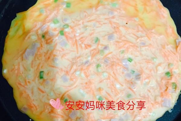 红萝卜鸡蛋饼的做法图解4