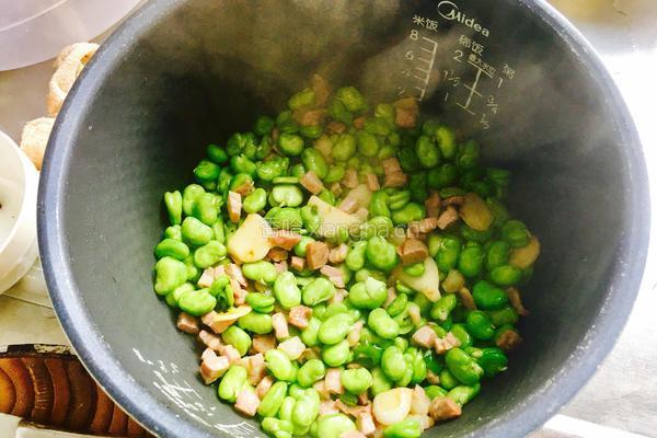 青蚕豆焖糯米饭的做法图解8