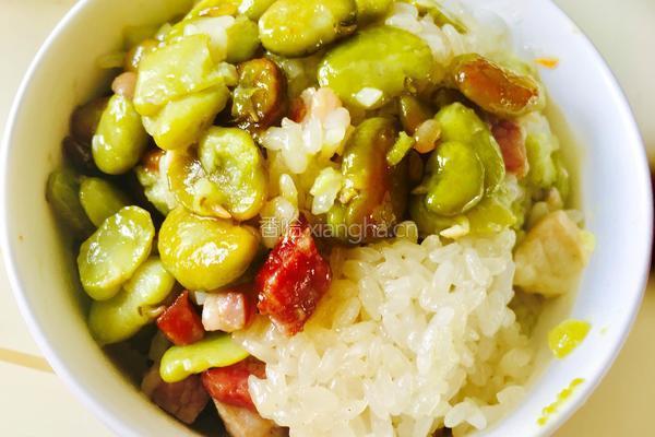青蚕豆焖糯米饭的做法图解12