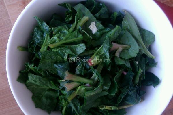 菠菜烩麻什的做法图解1