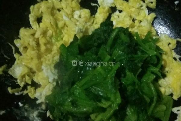 菠菜炒鸡蛋的做法图解3