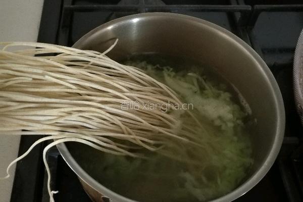 绿豆杂面汤的做法图解5