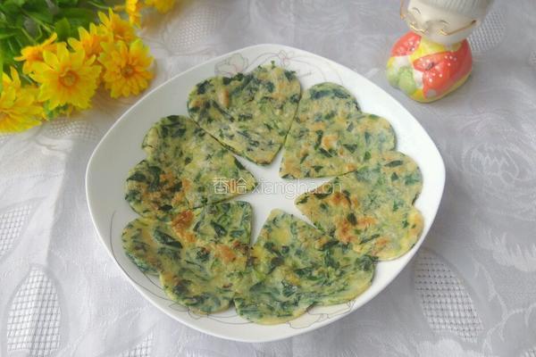 苜蓿鸡蛋饼的做法图解9