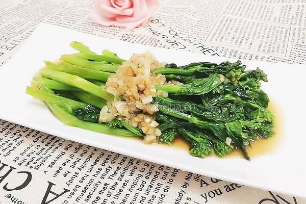 蒜末蚝油菜苔的做法图解6