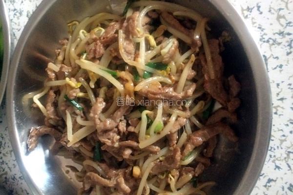 牛肉丝炒豆芽的做法图解7