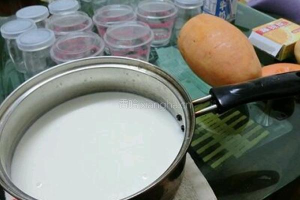 芒果布丁的做法图解4