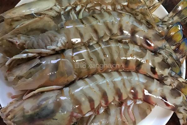 清蒸花虾的做法图解1