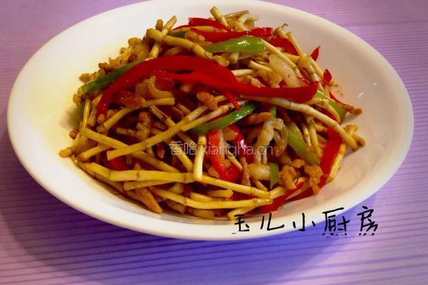 鱼腥草炒肉丝的做法图解8