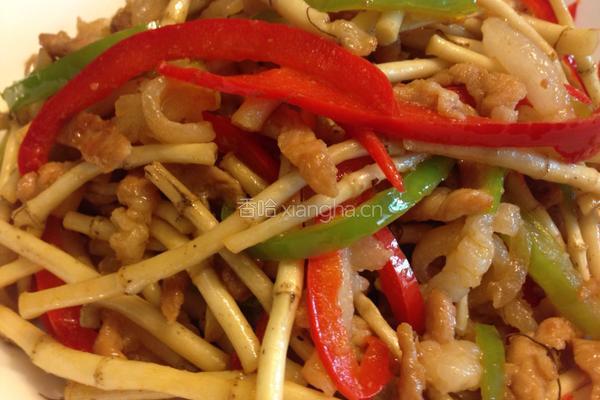 鱼腥草炒肉丝的做法图解1