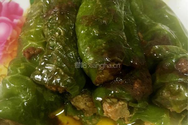 油爆辣椒塞肉的做法图解6