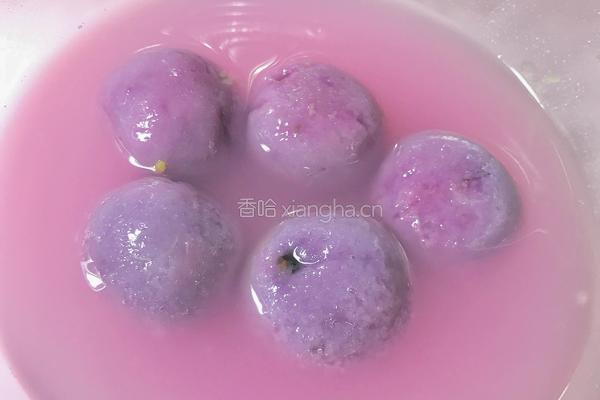粉色紫薯汤圆的做法图解8