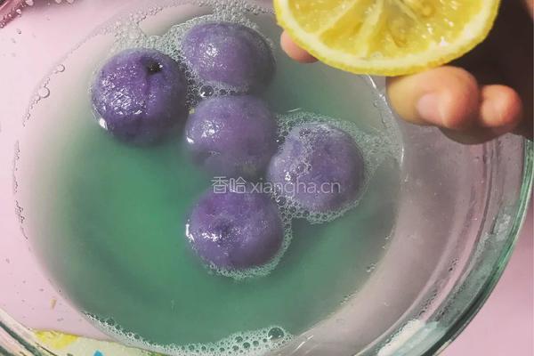 粉色紫薯汤圆的做法图解7