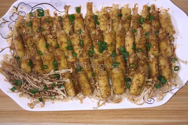 豆皮卷金针菇