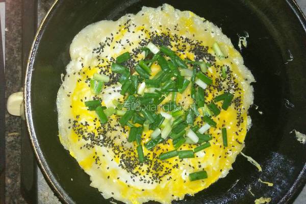 葱香鸡蛋饼的做法图解5