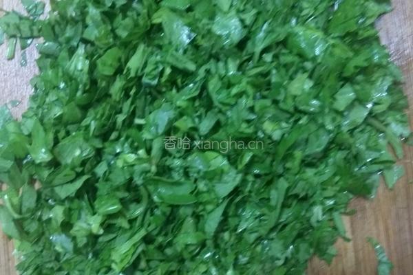 芹菜叶煎饼的做法图解3