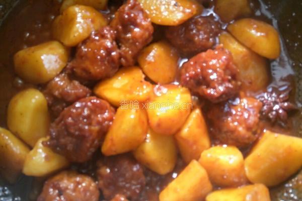 土豆烧肉丸的做法图解7