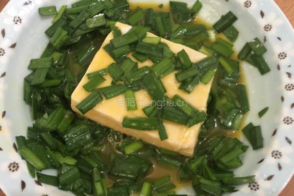 韭菜煎豆腐的做法图解7