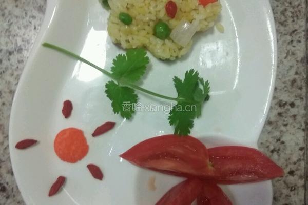 五彩炒饭的做法图解11