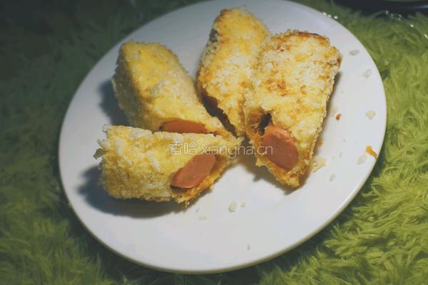 吐司肉松火腿卷的做法图解9