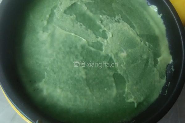 菠菜汁煎饼的做法图解8