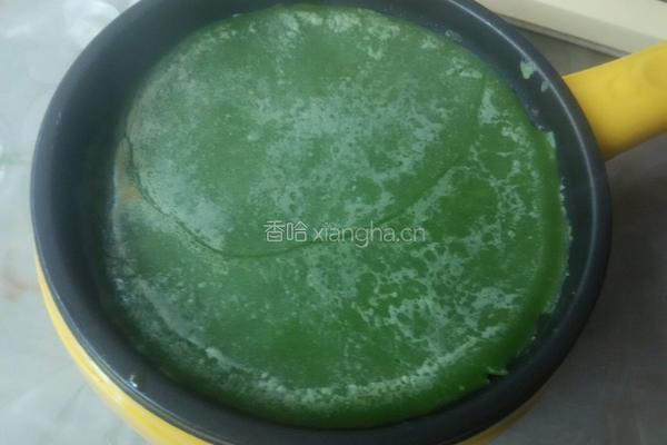 菠菜汁煎饼的做法图解9