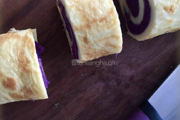 鸡蛋紫薯卷的做法图解6