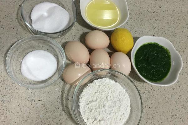 菠菜戚风蛋糕的做法图解2