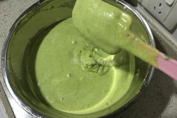 菠菜戚风蛋糕的做法图解16