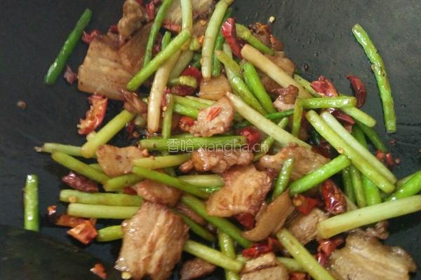蒜苔炒肉的做法图解10