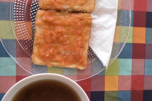 烤面包片加番茄酱的做法图解10