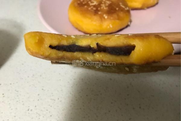 南瓜豆沙饼的做法图解9