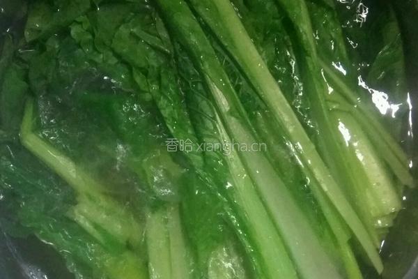 麻酱小白菜的做法图解2