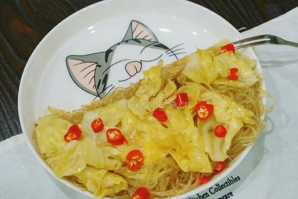包菜炒龙口粉丝的做法图解8