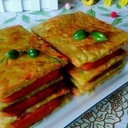 西葫芦胡萝卜夹心饼的做法[图]