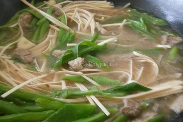 豆角猪肉面条的做法图解7