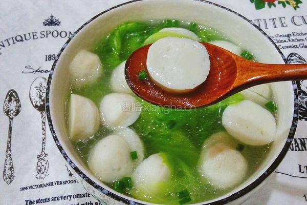 青菜鱼丸子汤的做法图解6