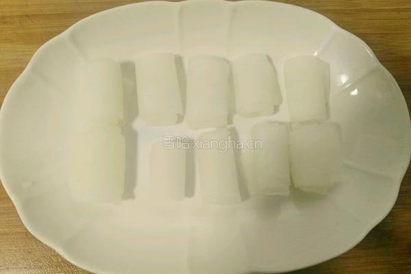 蚝油白萝卜卷的做法图解3