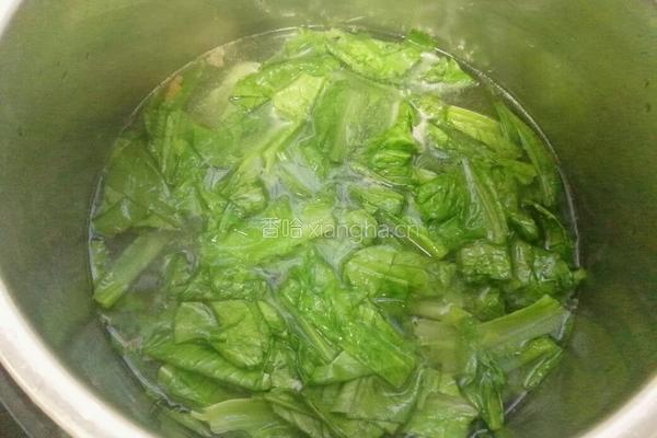 白灼油麦菜的做法图解5