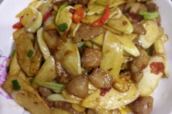 小笋炒肉的做法图解5