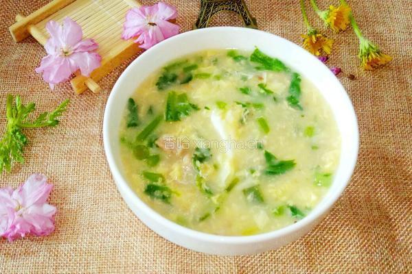 小米瘦肉藤蒿疙瘩汤的做法图解18