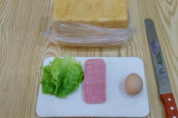 芝士火腿三明治的做法图解1