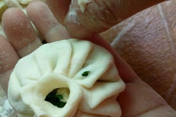 韭菜豆腐包子的做法图解7