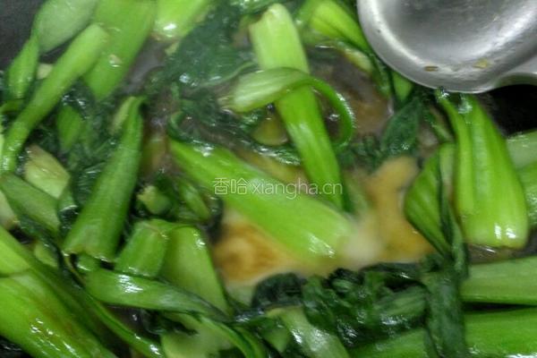 肉沫蒜香蚝油油菜的做法图解7