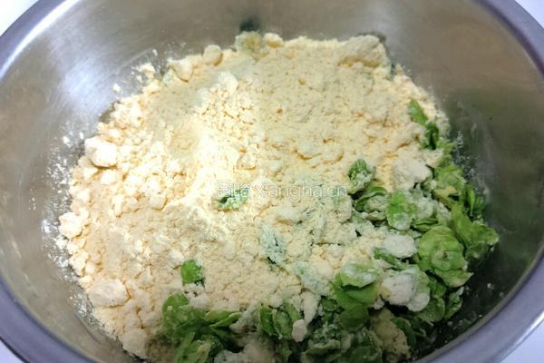 榆钱玉米面饼的做法图解2