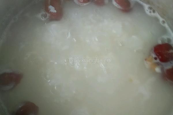 大米山药红枣粥的做法图解5